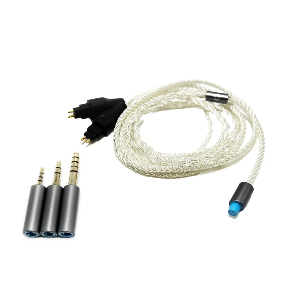 Hagen Braided OFC Silver 3-In-1 Upgrade Cable for Sennheiser HD600