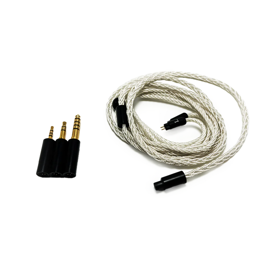 Essen Braided Silver 0.78mm 2-pin 3-in-1 In-Ear Monitor Upgrade Cable