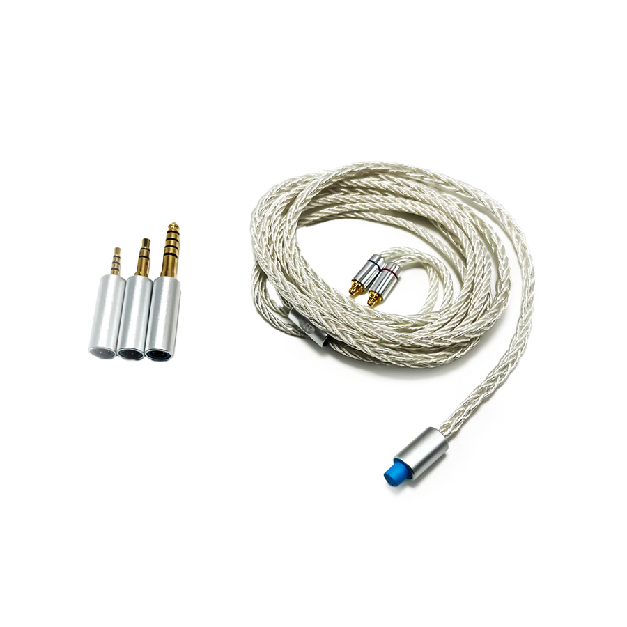 Vienna Braided Silver 8 Core MMCX 3-In-1 Upgrade Cable for Sennheiser IE Series In-Ear Monitors