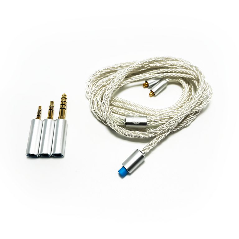 Sion Braided Silver MMCX 3-In-1 In-Ear Monitor Upgrade Cable Sion Braided Silver MMCX 3-In-1 In-Ear Monitor Upgrade Cable