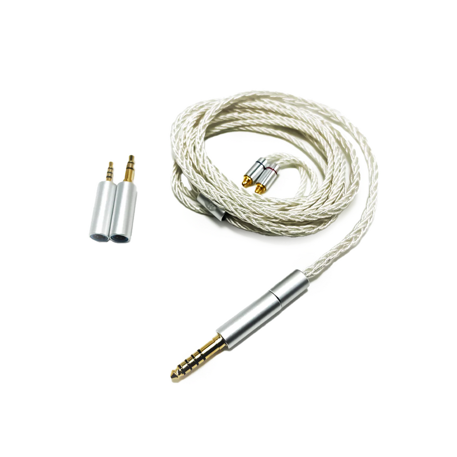 Vienna Braided Silver 8 Core MMCX 3-In-1 Upgrade Cable for Sennheiser IE Series In-Ear Monitors