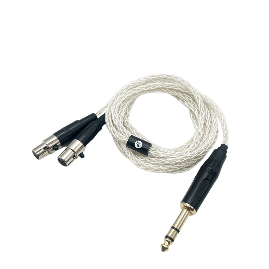 Lisbon Mini XLR to 6.35mm 8-core OFC Silver Headphone Cable