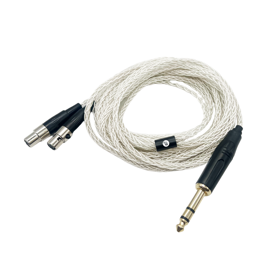 Lisbon Mini XLR to 6.35mm 8-core OFC Silver Headphone Cable