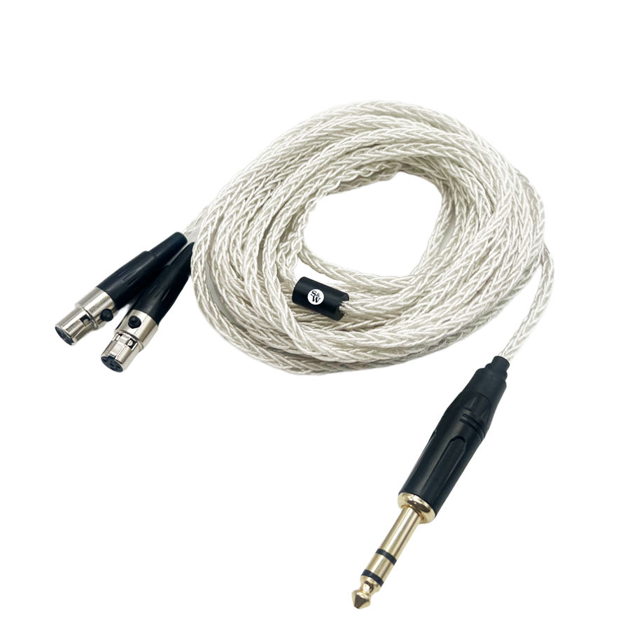 Lisbon Mini XLR to 6.35mm 8-core OFC Silver Headphone Cable