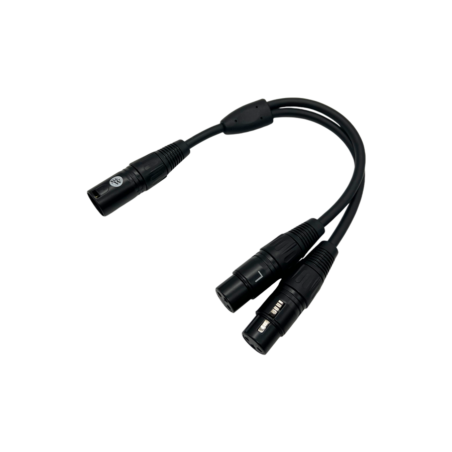 Lucca 3-pin XLR Male to Dual 3-pin XLR Female Upgrade Cable