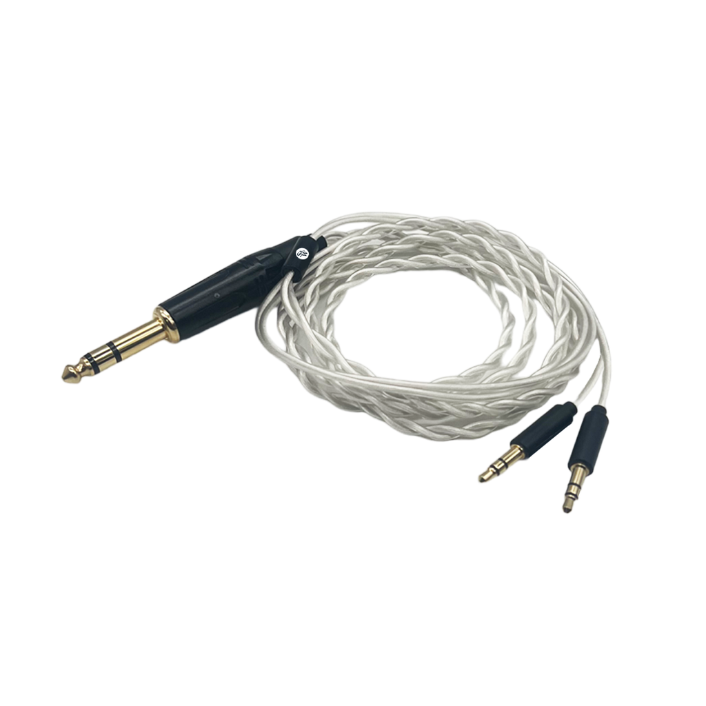 Milan 3.5mm to 6.35mm 6NN OCC Silver Stereo Headphone Upgrade