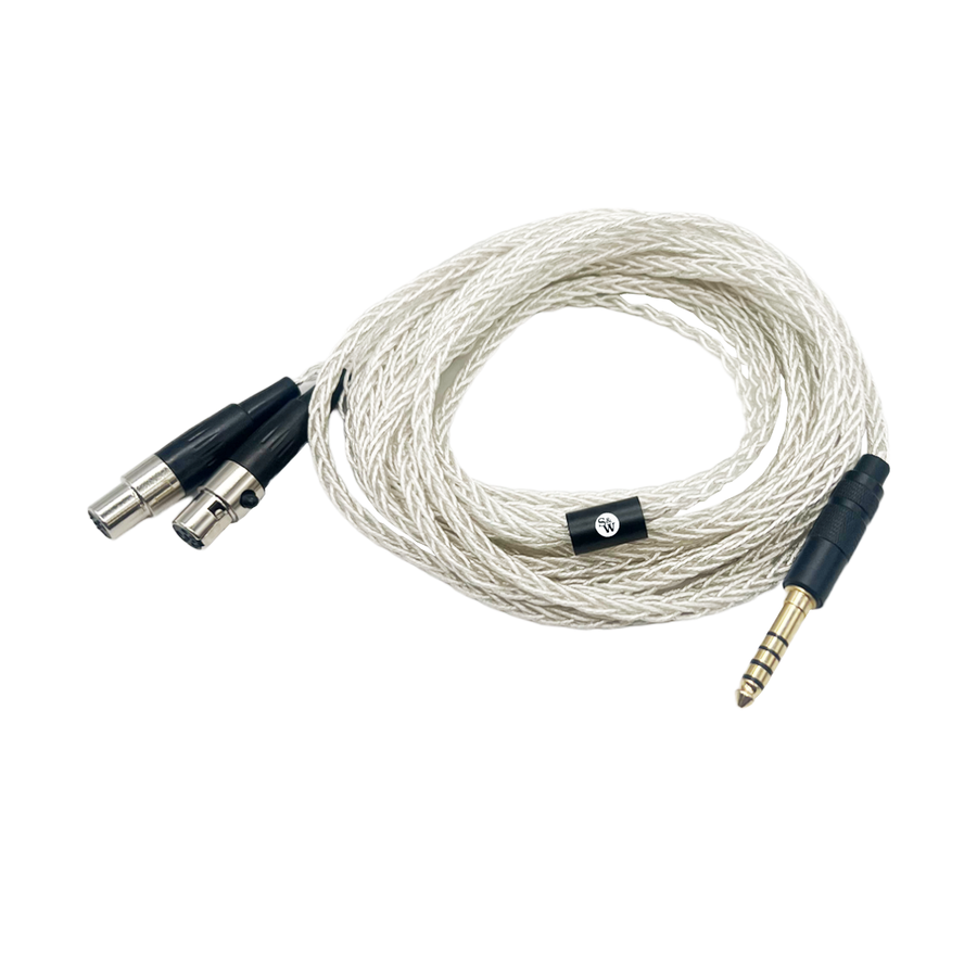 Porto Mini XLR to 4.4mm Balanced 8-core OFC Silver Headphone Cable