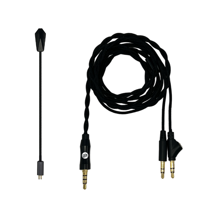 Spiez 3.5mm to 3.5mm Headphone Cable with Detachable Boom Microphone