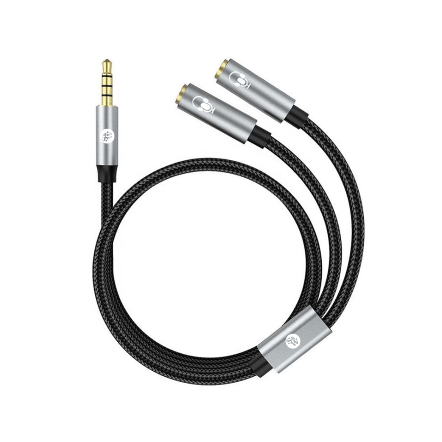 Baar 3.5mm TRRS Male to Dual 3.5mm Female Cable